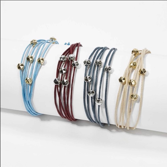 Set of 4 Layered Beaded Bracelet - Picture 2 of 4